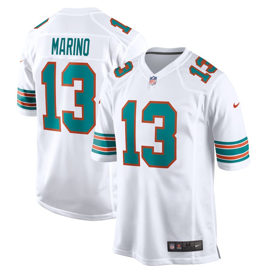Men Miami Dolphins 13 Dan Marino Nike White Retired Player NFL Jersey